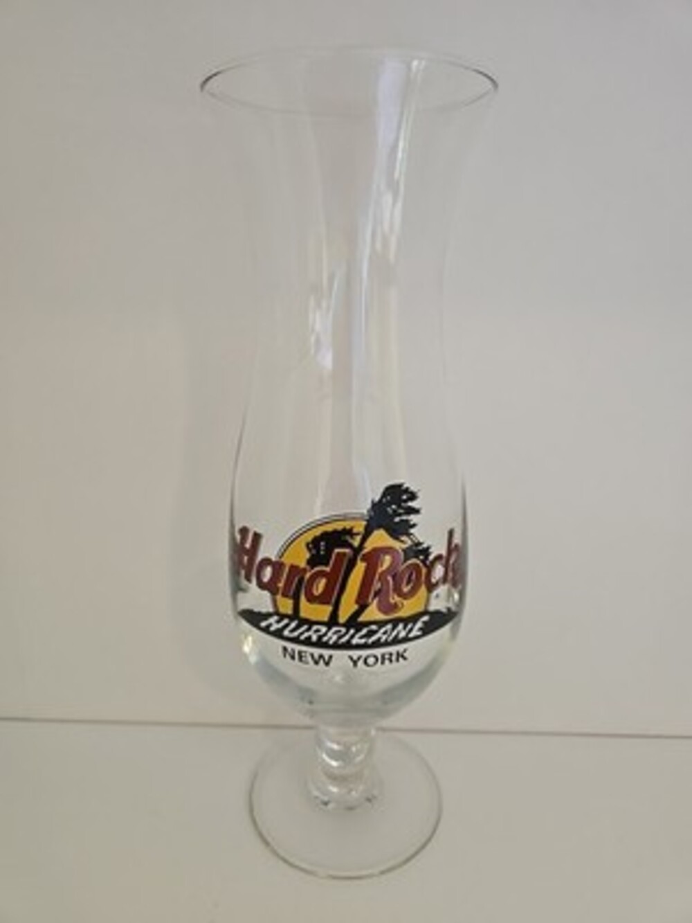 Hard Rock Cafe Vintage New York Hurricane Glass Souvenir Collectible Rare 9.75”